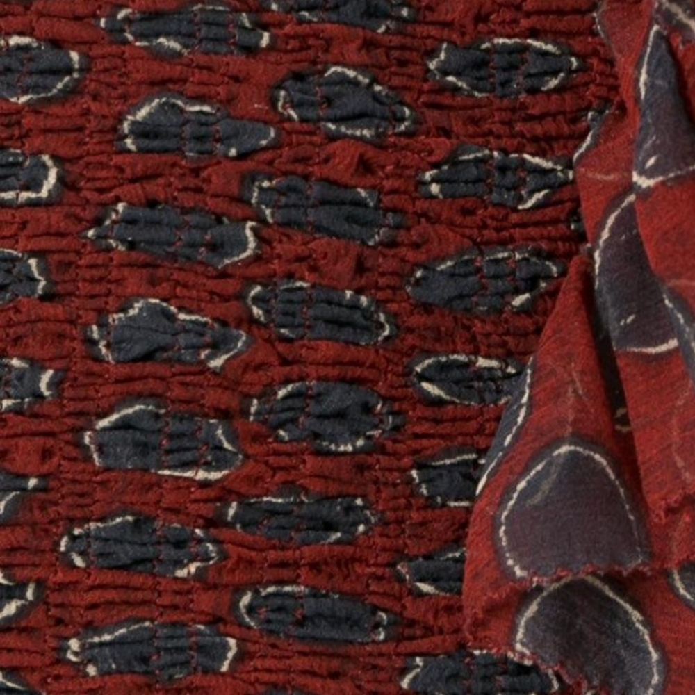 Étoile Isabel Marant Bowen Silk Burgundy Top - Picture 8 of 9